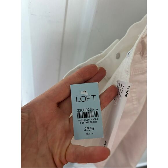 Loft skinny jeans pants size 6 white NWT - Picture 4 of 5